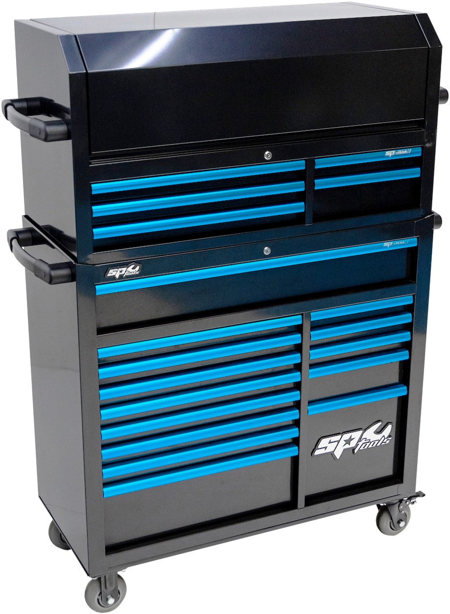 CUSTOM SUMO GEREEDSCHAPWAGEN MET TOPKIST ZWART/BLAUW 19 LADEN