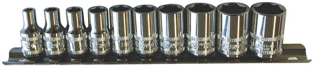 DOPPEN OP RAIL 1/4” 6-KANT 10 DELIG METRISCH