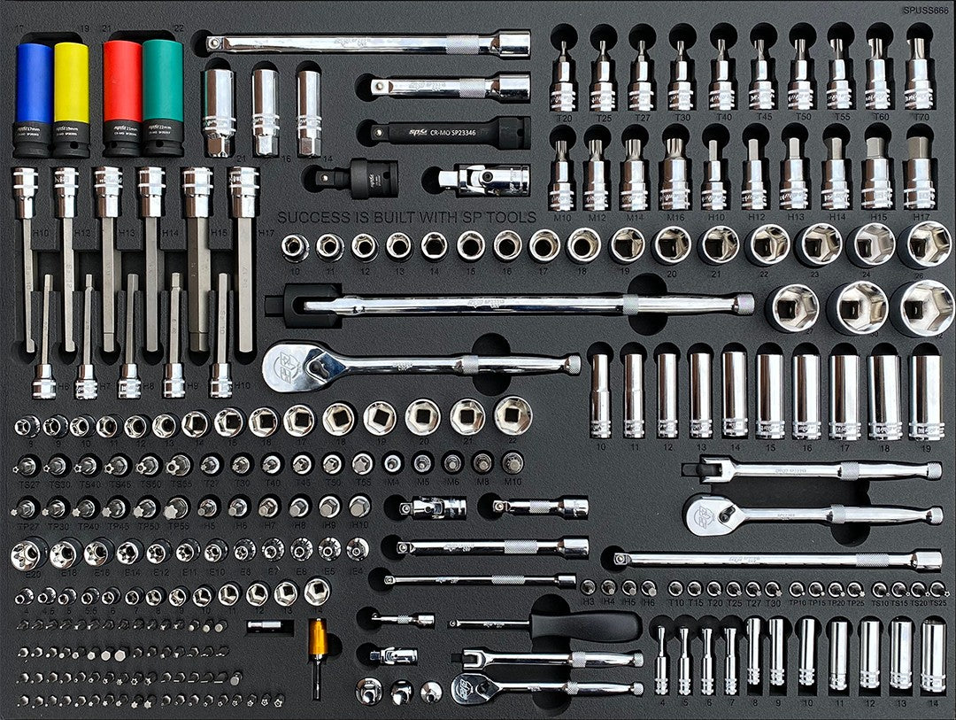 EVA FOAM VOOR USA SERIES 1/4", 3/8" & 1/2" DOPPEN EN RATELS 254 DELIG
