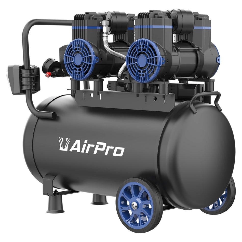 Compressor olievrij 2x1.8pk 40L tank 230V - Weldingshop