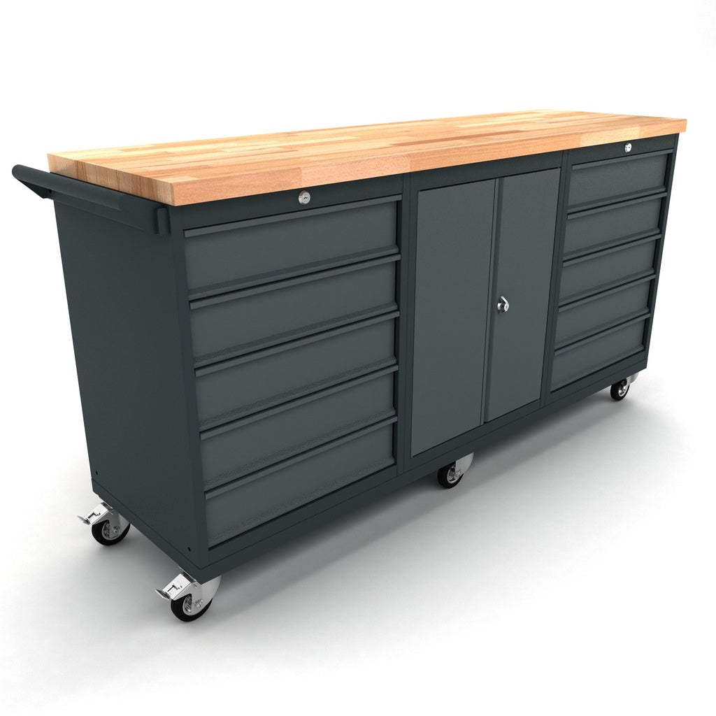 Verrijdbare werkbank 2 deuren 2x5 laden kast EXPERT