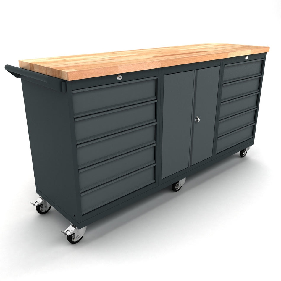 Verrijdbare werkbank 2 deuren 2x5 laden kast EXPERT
