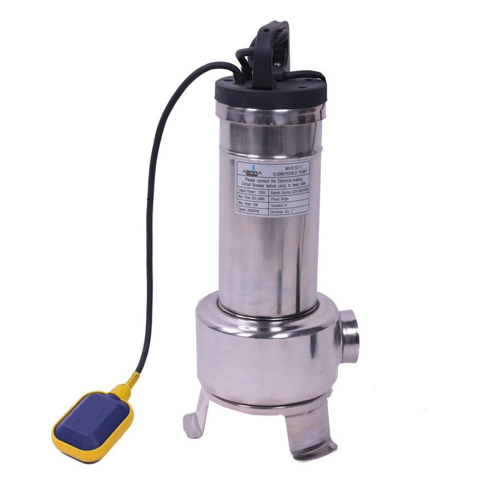Dompelpomp RVS met vlotter 0,75kW 230V - Weldingshop
