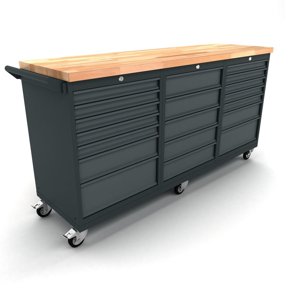 Werkbank mobiel 2x 7 en 1x 5 ladekast - Weldingshop