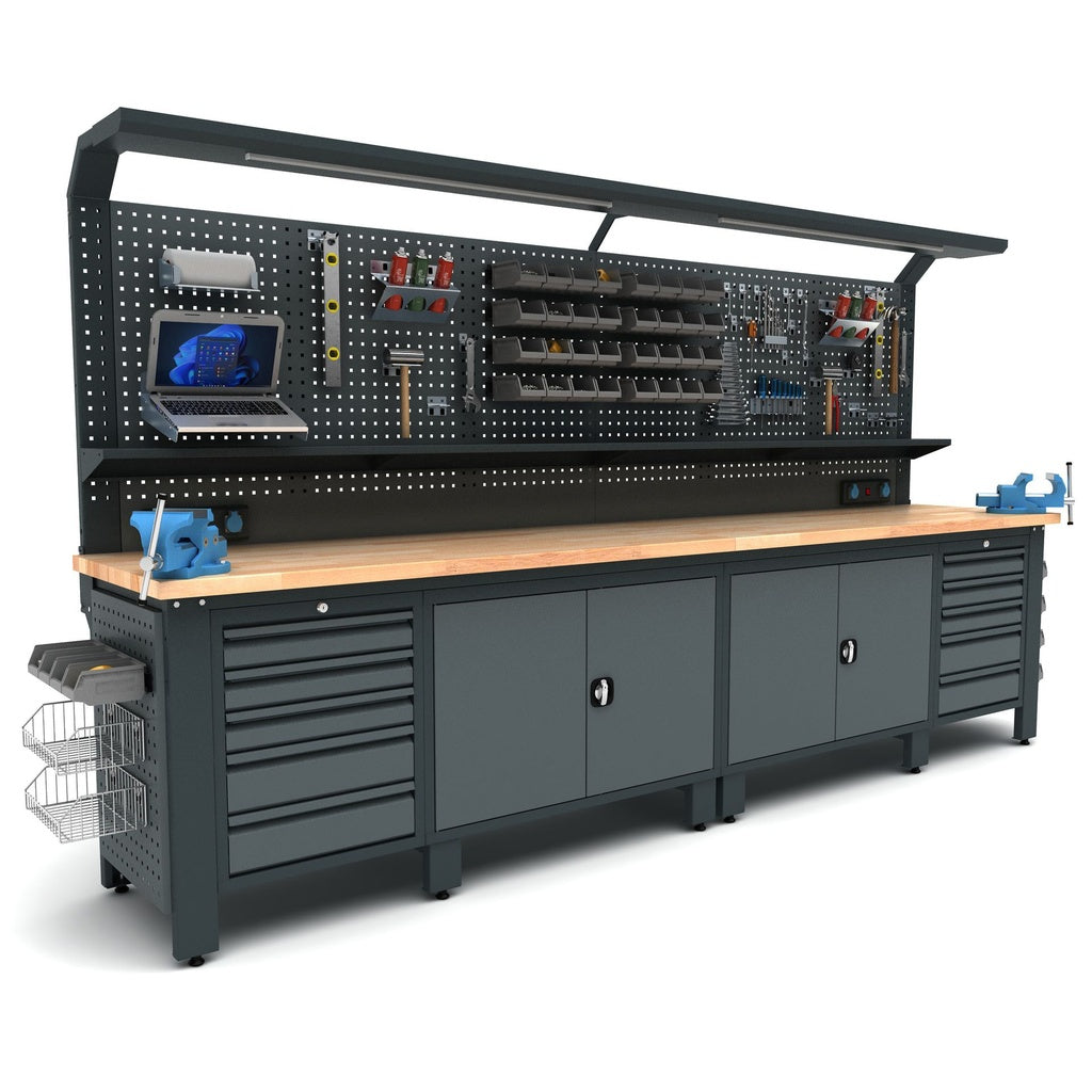 Bullram industriële werkbank (vaste kasten) - Weldingshop