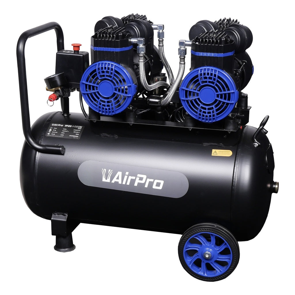 Compressor olievrij 2x1.8pk 40L tank 230V - Weldingshop