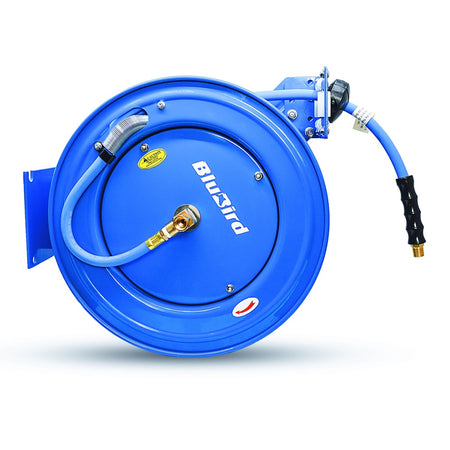 Blubird Rubber luchtslanghaspel enkelarmig zwaar 10mm x 20mtr - Weldingshop