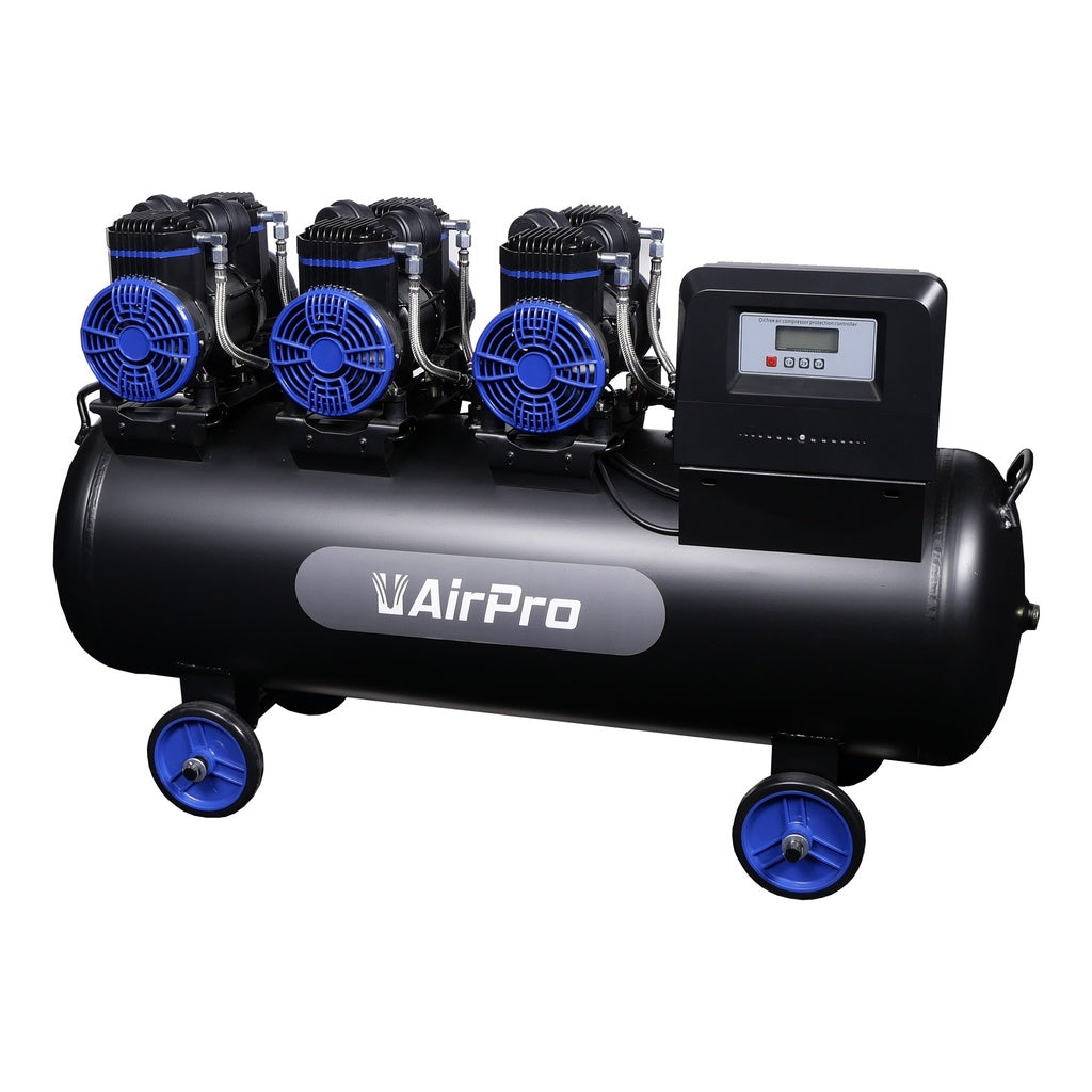 Compressor olievrij 3x1pk 100L tank 230V - Weldingshop