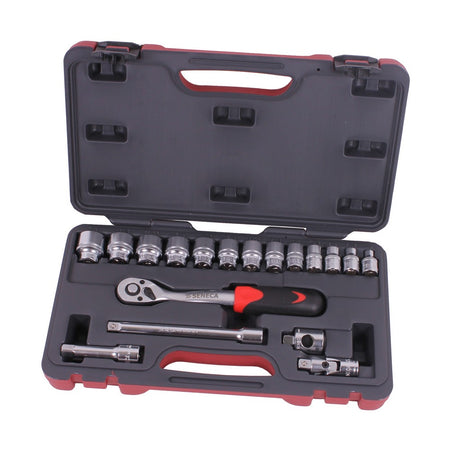 Doppendoos 3/8'' 18 delig sae - Weldingshop