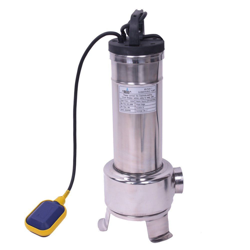 Dompelpomp RVS met vlotter 1,5kW 230V - Weldingshop
