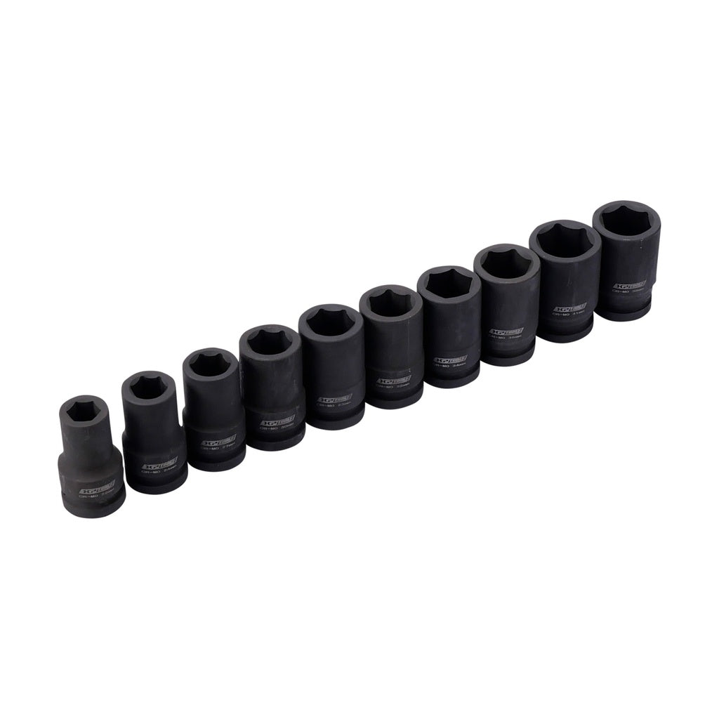 Krachtdoppenset lang 10dlg 1'' - Weldingshop