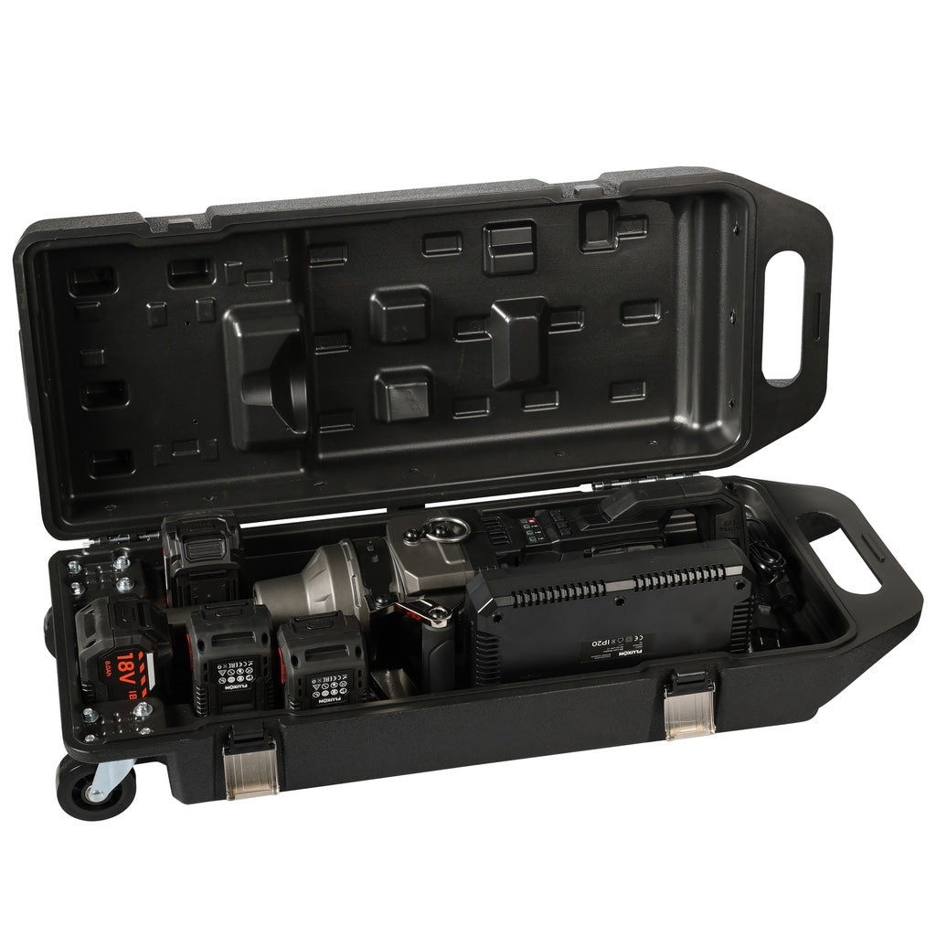 Fluxon accu slagmoersleutel 1” 4000 Nm incl. 4x 8 Ah accu en duosnellader - Weldingshop
