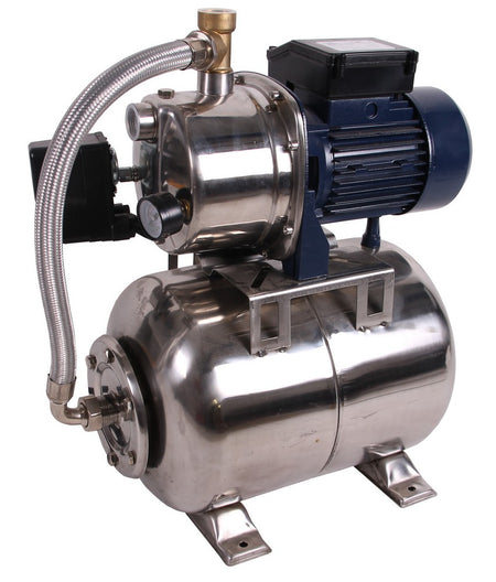 Hydrofoorinstallatie rvs pomp en tank 0.75 kw - Weldingshop