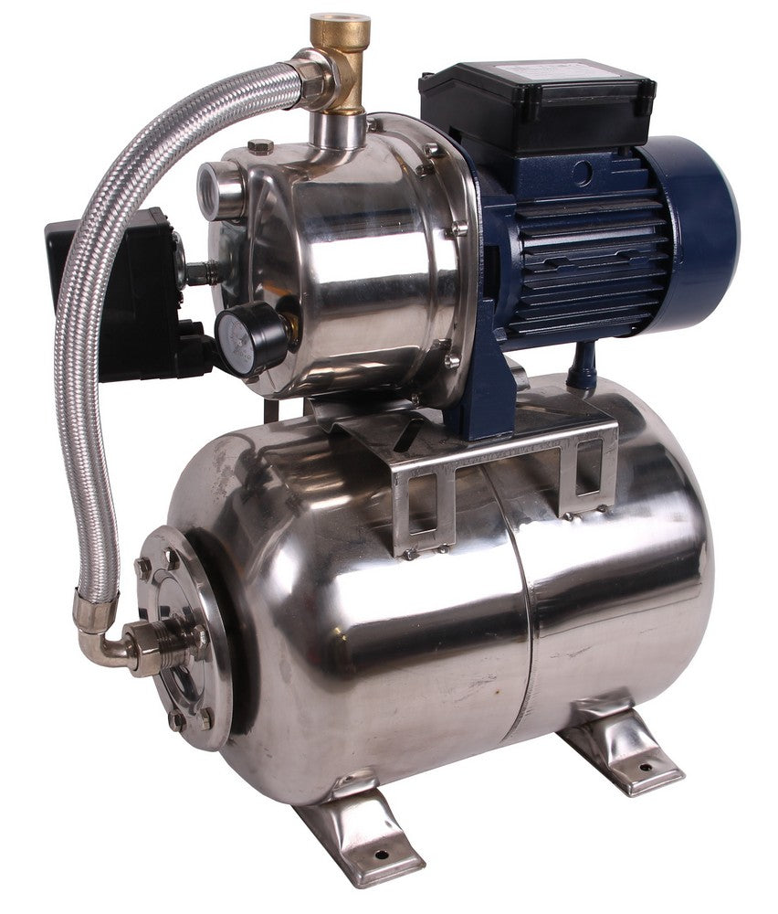 Hydrofoorinstallatie rvs pomp en tank 0.75 kw - Weldingshop