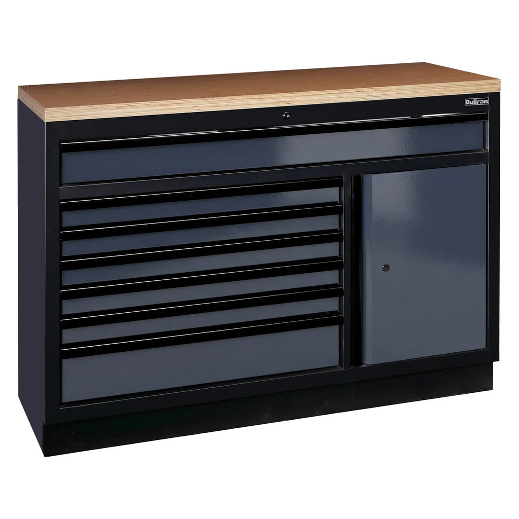 Onderkast 7 laden 1 deur met houten werkblad STARX