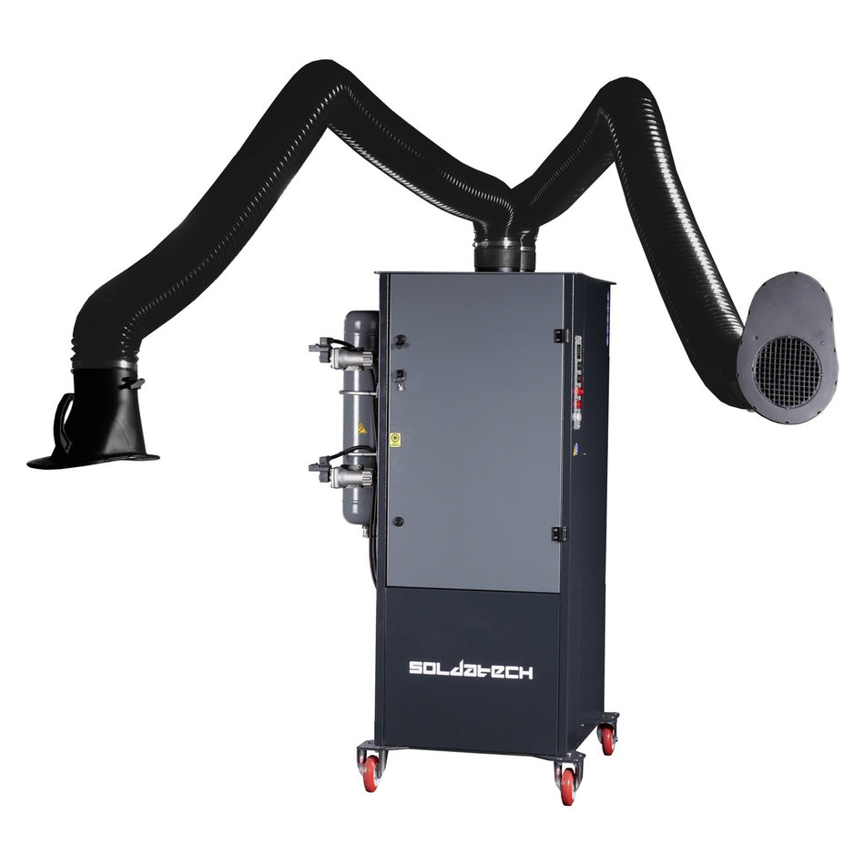 Mobiele lasdampafzuiging 1,1 kW jetpuls met 2 afzuigarmen - Weldingshop