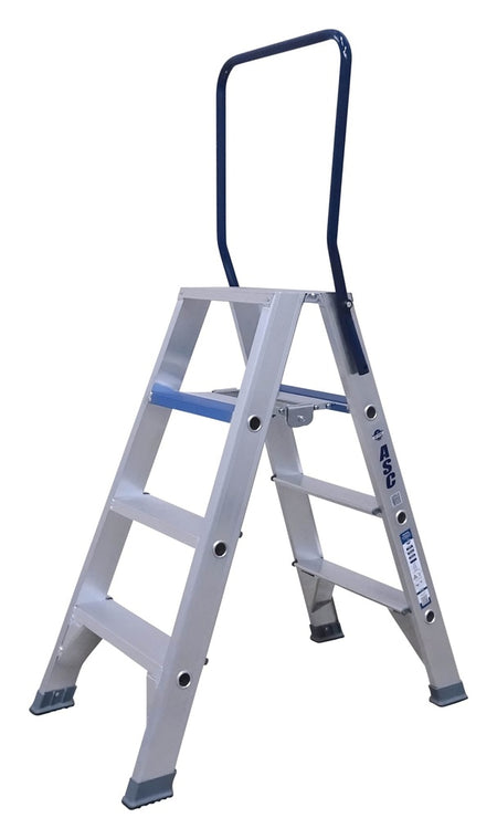 Aluminium dubbele trap 4 treden - Weldingshop