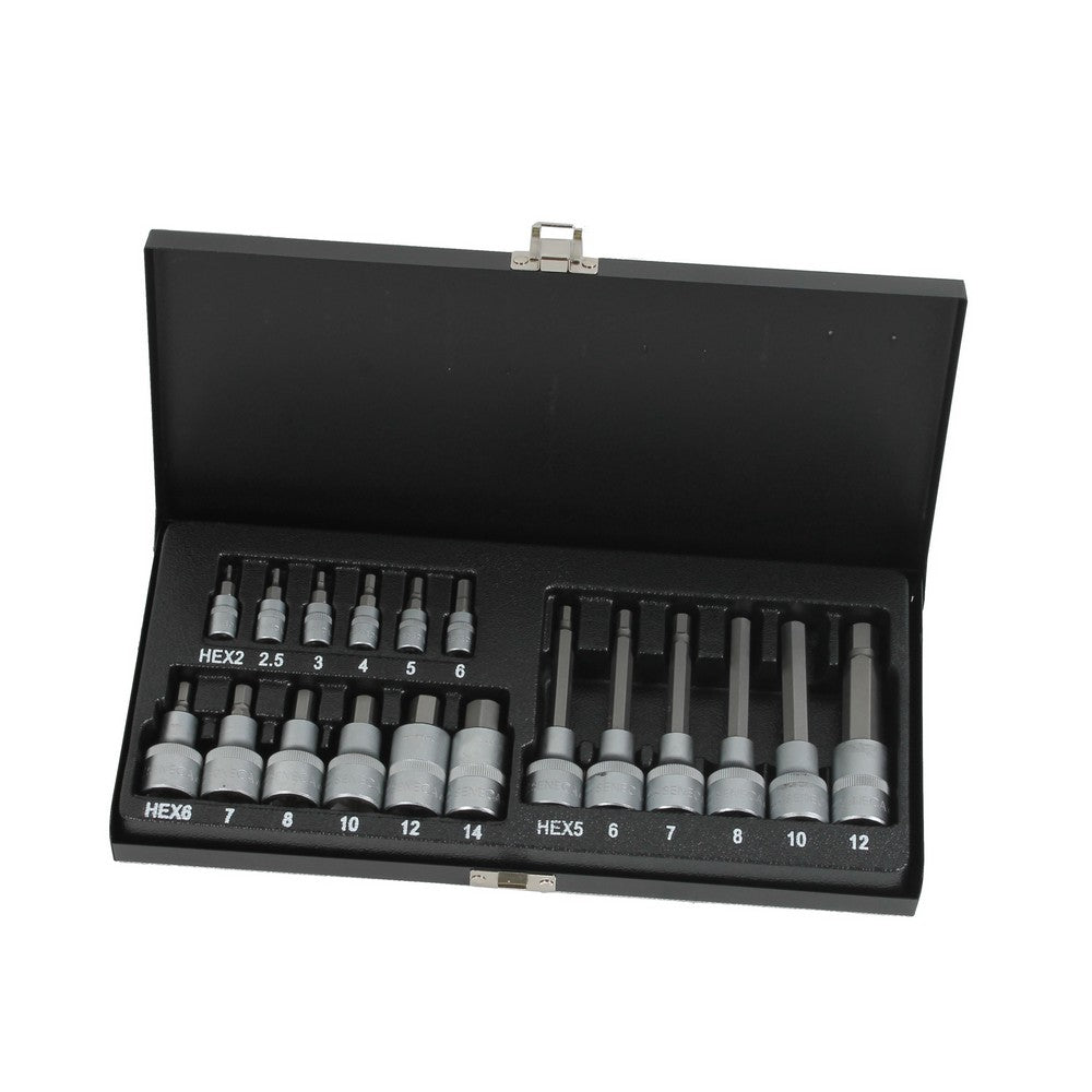 Inbusdoppenset 1/4'' 1/2'' 18 delig - Weldingshop