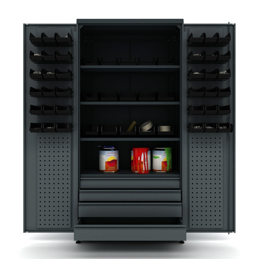 Metalen gereedschapskast 2 deurs 4 laden incl. 51 bakken - Weldingshop