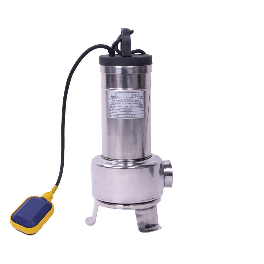 Dompelpomp RVS met vlotter 0,55kW 230V - Weldingshop