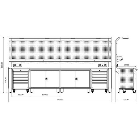 Bullram industriële werkbank - Weldingshop