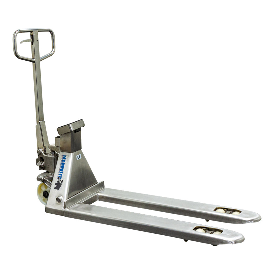 Palletwagen met weegschaal RVS 2500kg 115cm - Weldingshop