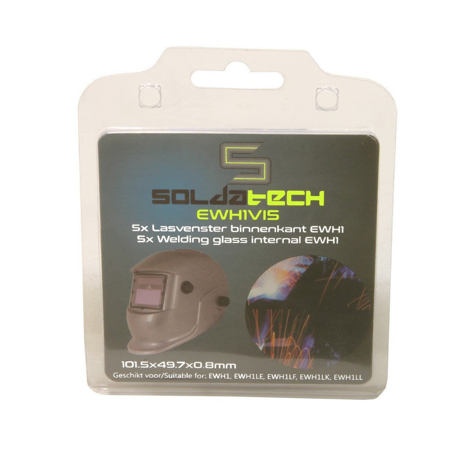 Set lasvensters binnenzijde 101,5 x 49,7mm 5 delig - Weldingshop