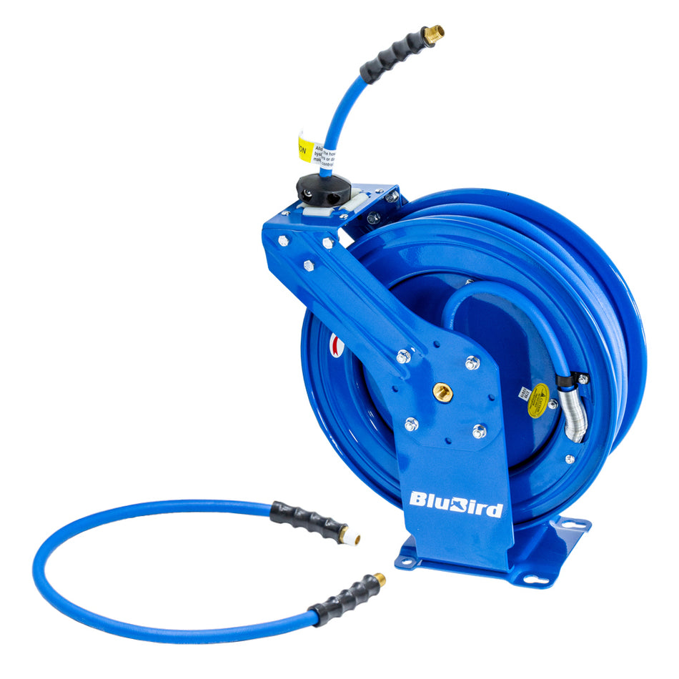 Blubird Luchtslanghaspel dubbele arm automatisch 10mm x 20mtr - Weldingshop