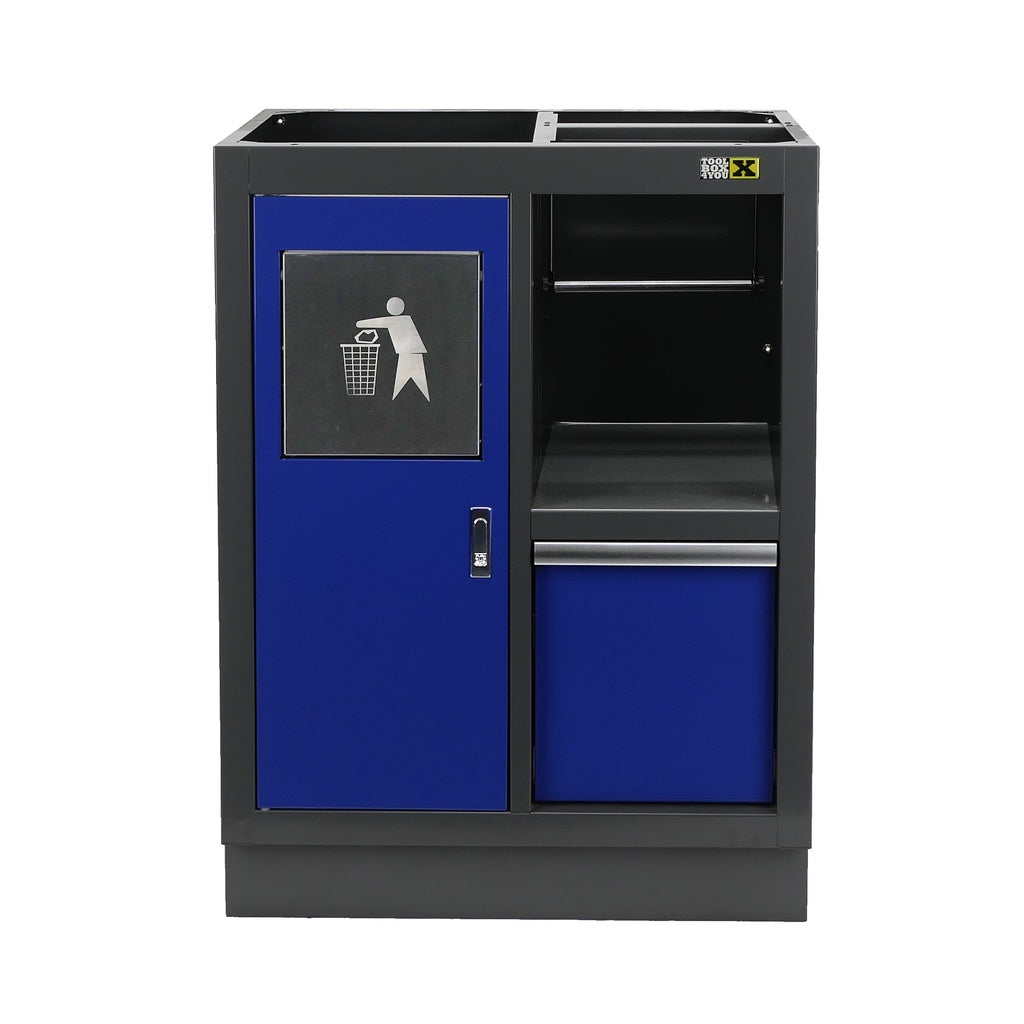 Onderkast afvalbak en papierhouder BLAUW - Weldingshop