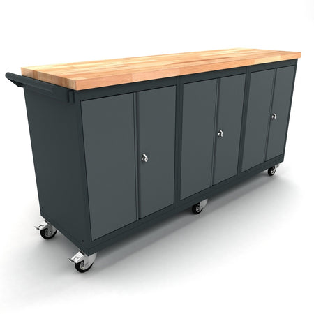Verrijdbare werkbank 3x 2 deuren kast EXPERT