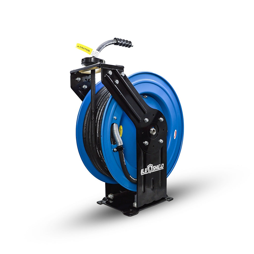 Blushield rubberen hogedrukreiniger haspel dubbele arm 10mm x 30mtr - Weldingshop