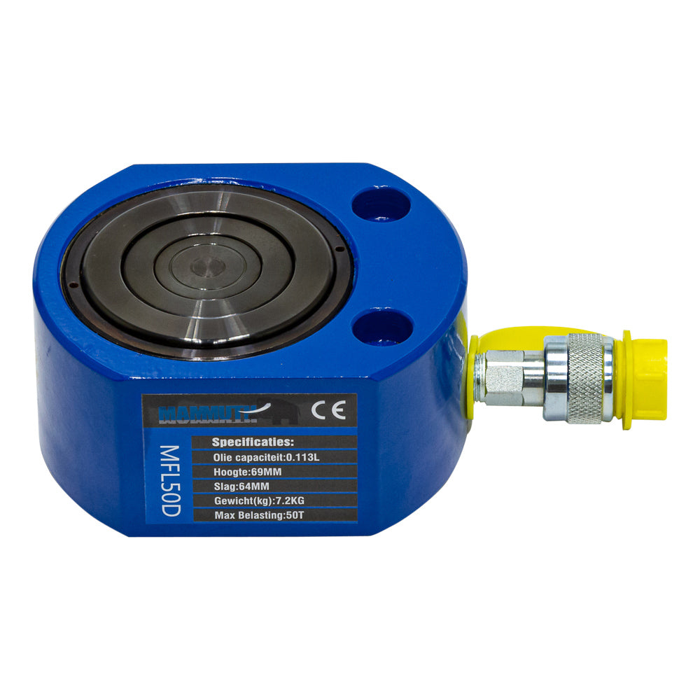 Platte cilinder dubbel 50 ton slag 64mm - Weldingshop