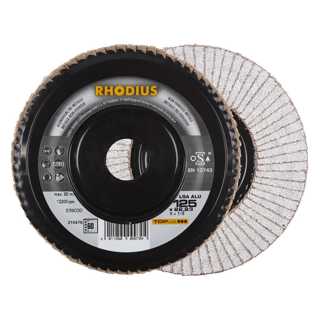 Lamellenschijf P vlak LGA ALU 125 x 22,23mm K60 - Weldingshop