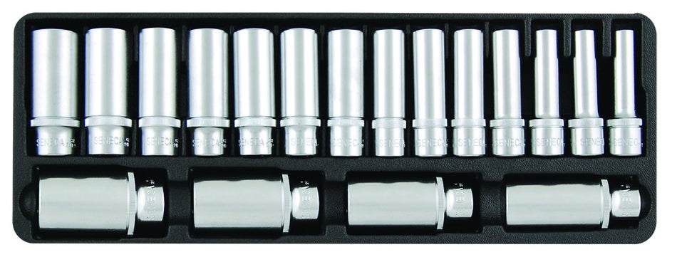 Lange doppen set 1/2'' 18 delig - Weldingshop