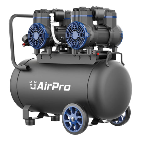 Compressor olievrij 2x1.8pk 40L tank 230V - Weldingshop