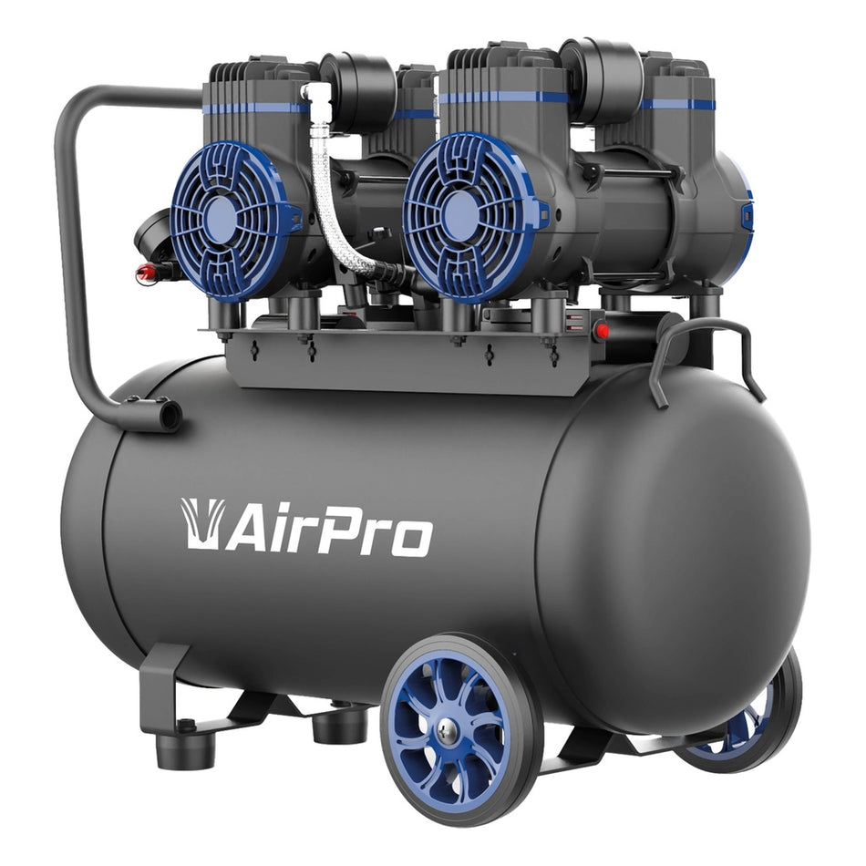Compressor olievrij 2x1.8pk 40L tank 230V - Weldingshop