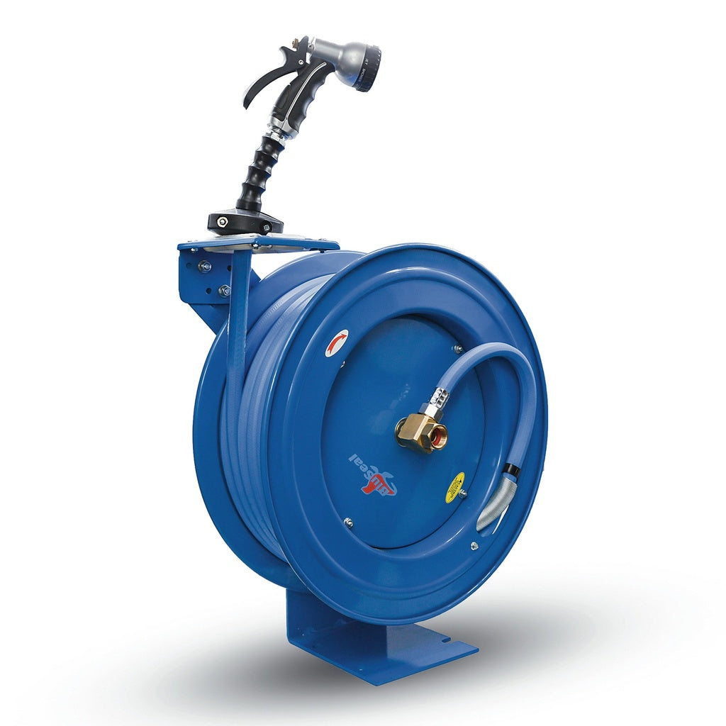 Bluseal Rubber waterslanghaspel enkelarmig 16mm x 15mtr - Weldingshop