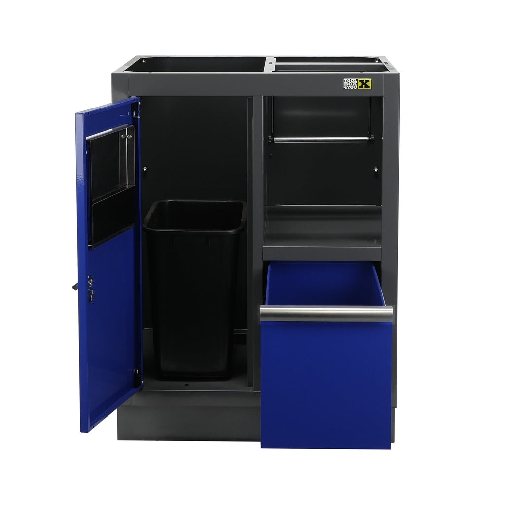 Onderkast afvalbak en papierhouder BLAUW - Weldingshop