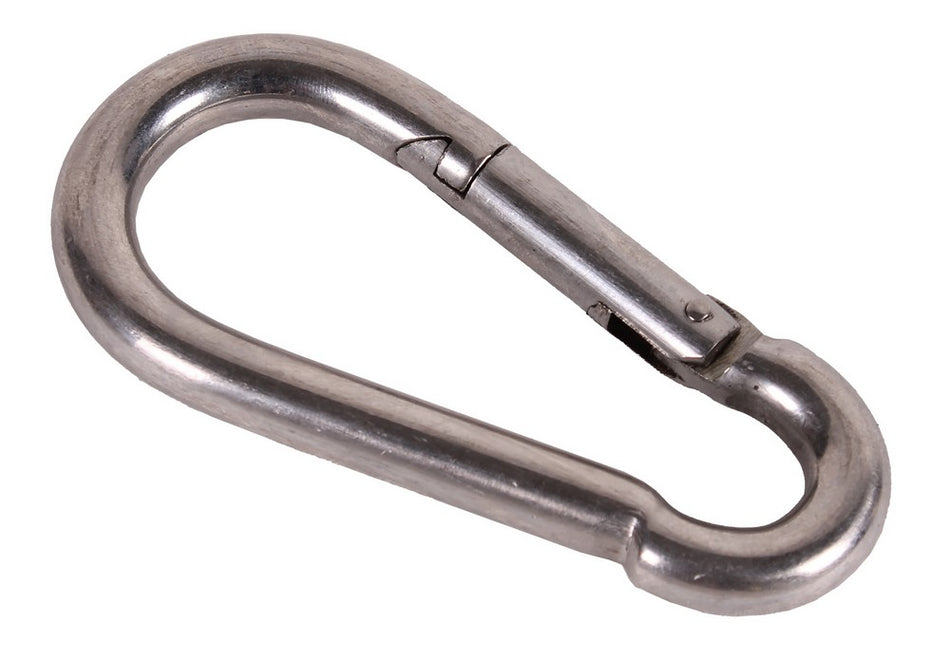 Karabijnhaak 6 x 60mm RVS - Weldingshop