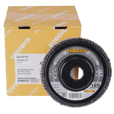 Lamellenschijf P vlak LGA ALU 125 x 22,23mm K40 10 stuks - Weldingshop