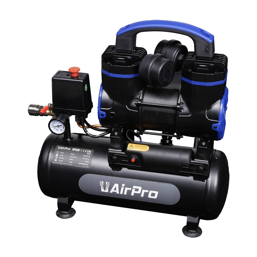Compressor olievrij 1.2pk 8L tank 230V - Weldingshop