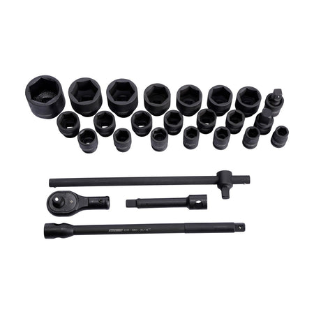 Doppendoos impact 3/4'' en 1'' 26 delig engels - Weldingshop