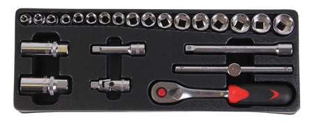 Doppendoos 3/8'' 24 delig - Weldingshop