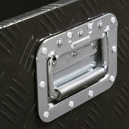 Bullram opbergkist zwart traanplaat small - Weldingshop