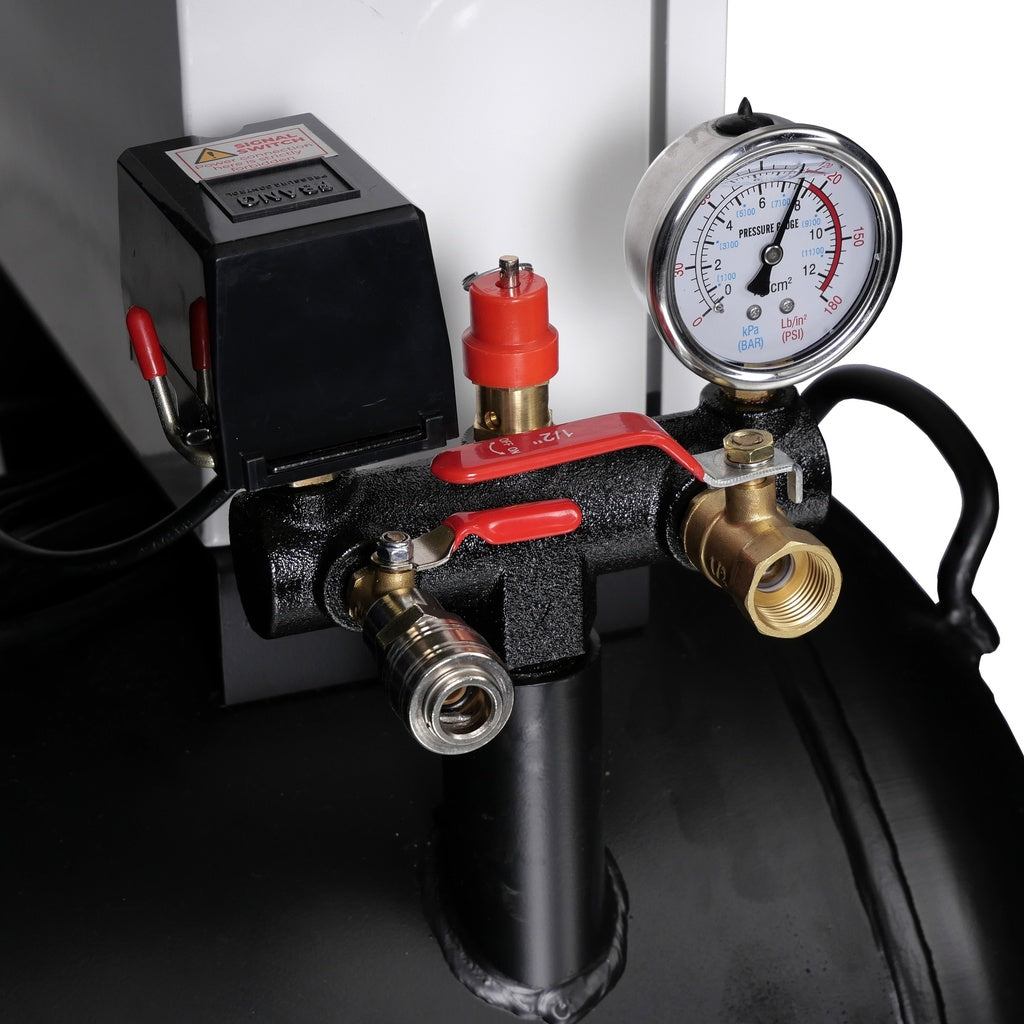 Compressor olievrij 6x2pk 280L tank 400V - Weldingshop