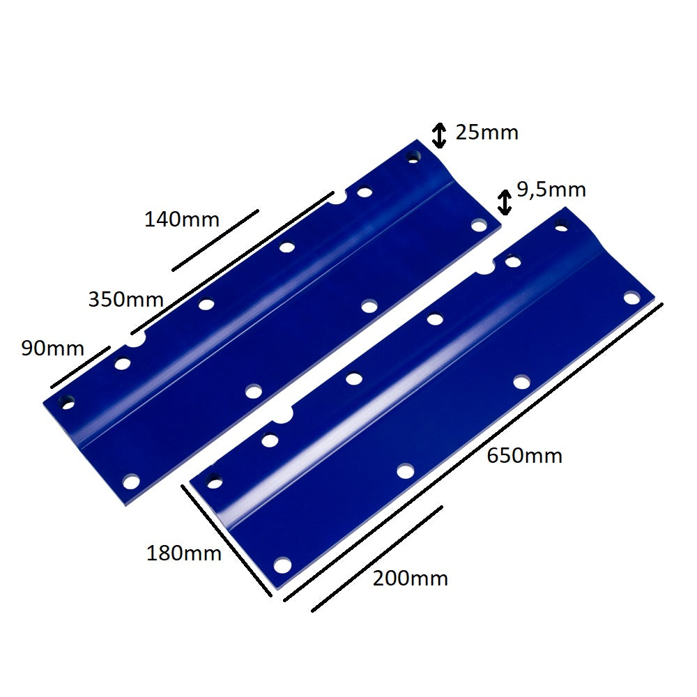 Bevestigingsplaten 2 koloms hefbrug - Weldingshop