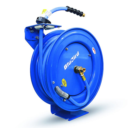 Blubird Luchtslanghaspel rubber enkelarmig zwaar 13mm x 15mtr - Weldingshop
