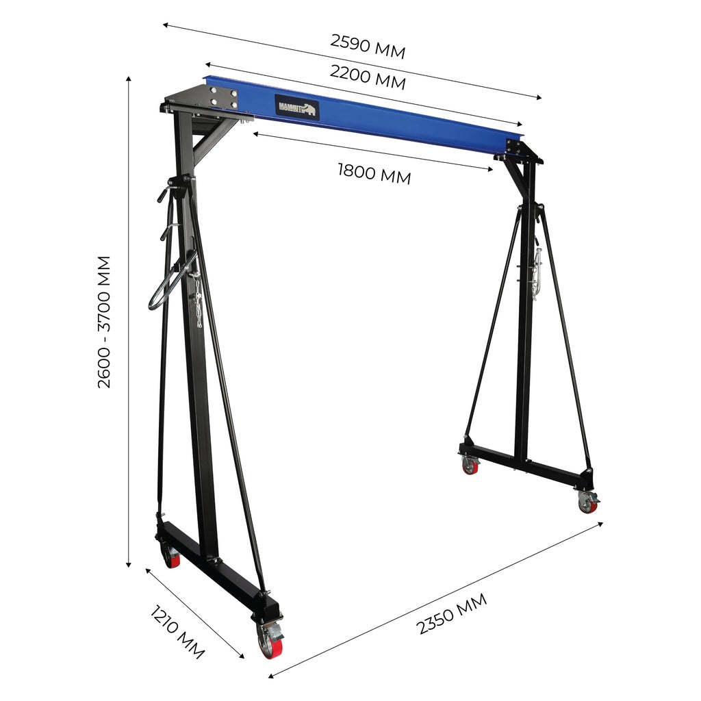 Mammuth mobiele portaalkraan 2 ton - Weldingshop