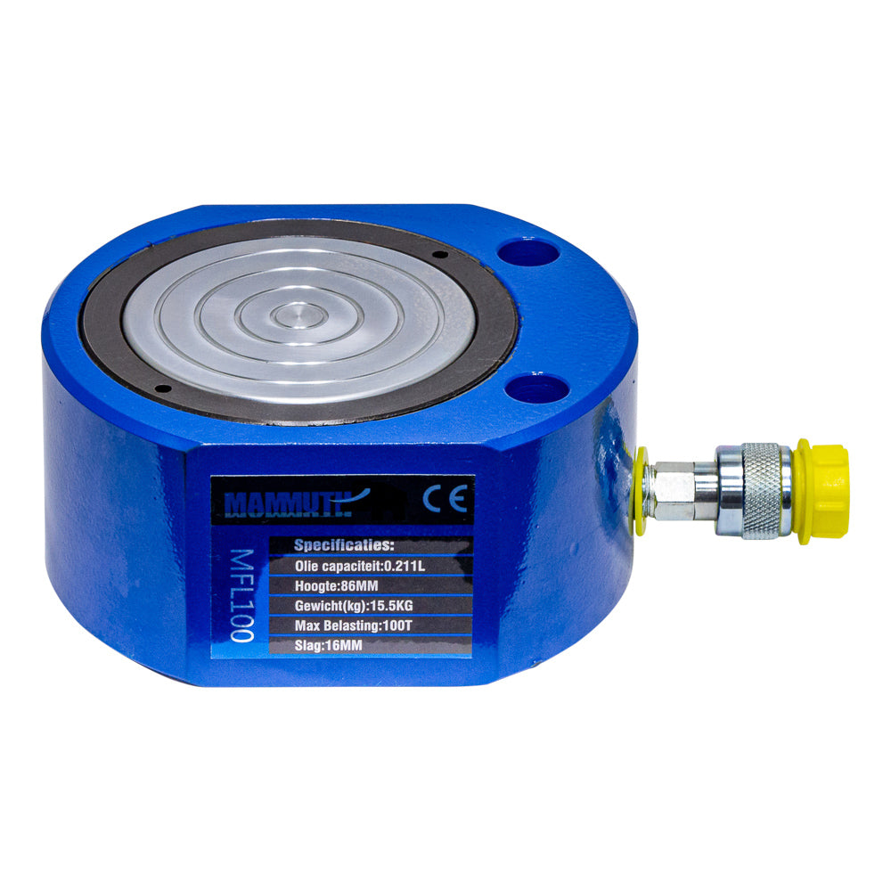 Platte cilinder 100 ton slag 16mm - Weldingshop