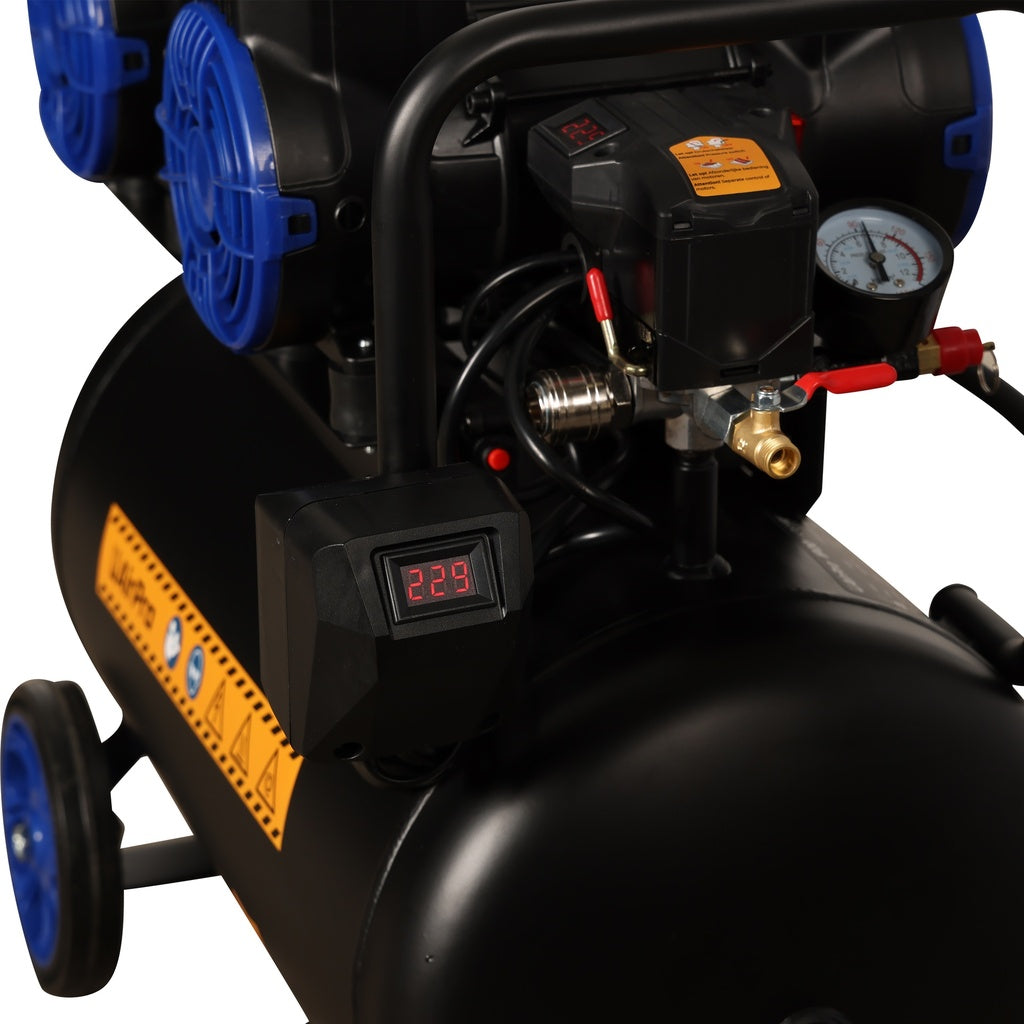 Compressor olievrij 2x1.8pk 40L tank 230V - Weldingshop